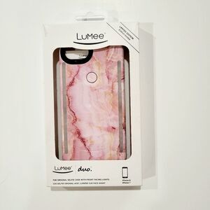 Brand new LuMee duo marble case iPhone 8, 7 pink quartz